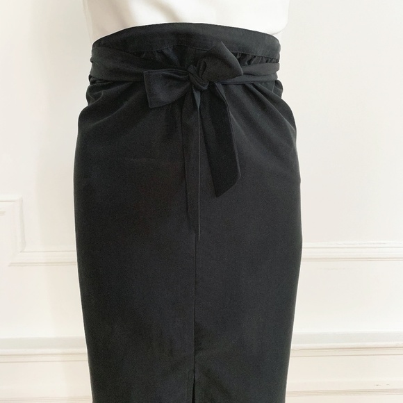 American Apparel Tie Waist Split Front Skirt - Picture 5 of 7